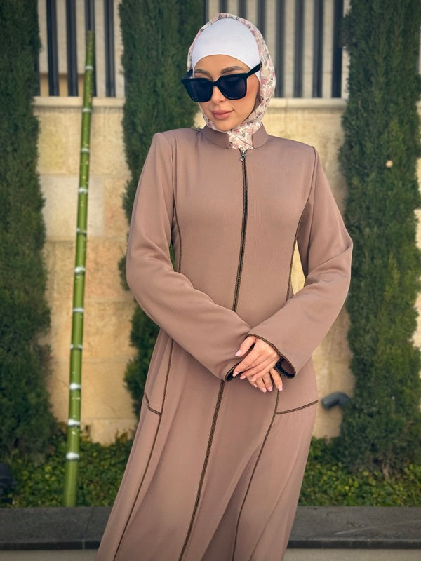 
                      
                        Elegant Abaya in Zoom Fabric
                      
                    