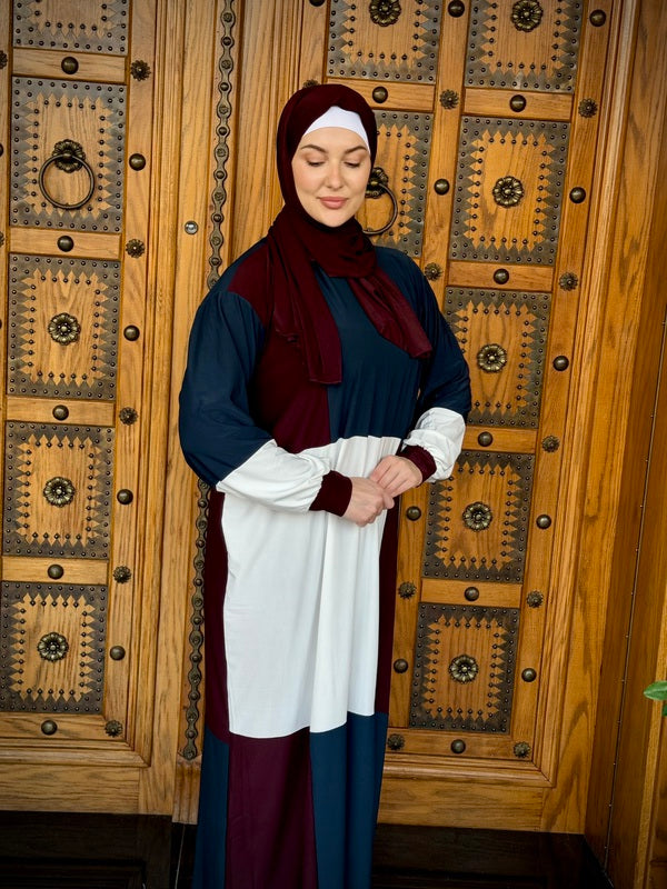 
                  
                    Lycra One-Piece Prayer Set with Attached Scarf
                  
                