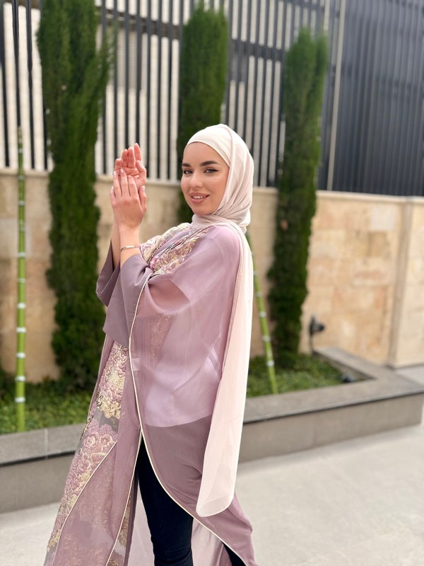 
                  
                    Modern Turkish Pink Abaya
                  
                