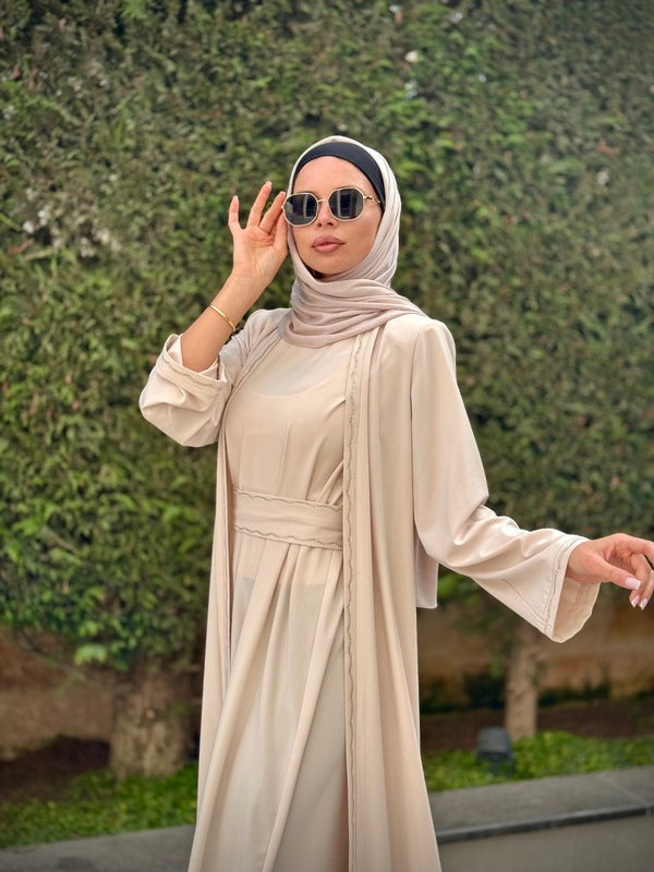 
                  
                    Elegant and stylish Two-Piece Abaya
                  
                