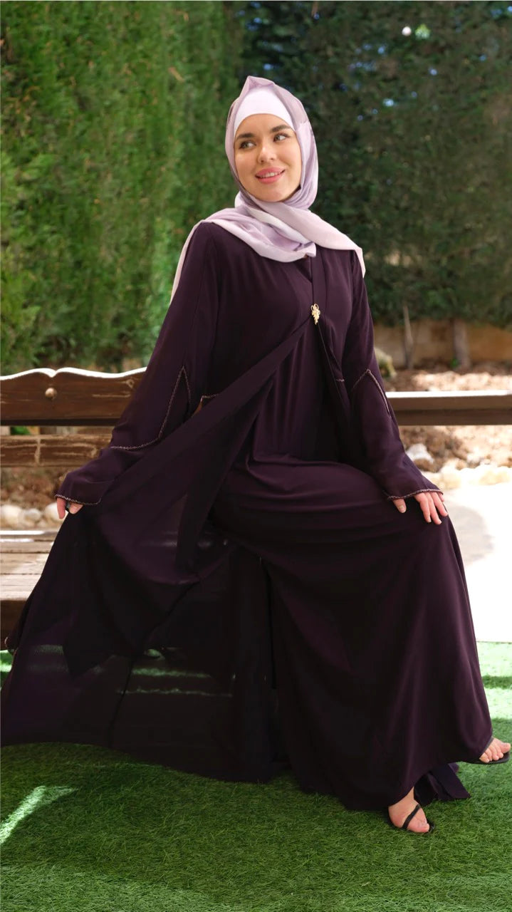 
                  
                    2-Layered Colored Abaya
                  
                