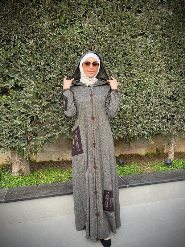 
                  
                    Wool Jilbab with Detachable Hood and Embroidery
                  
                