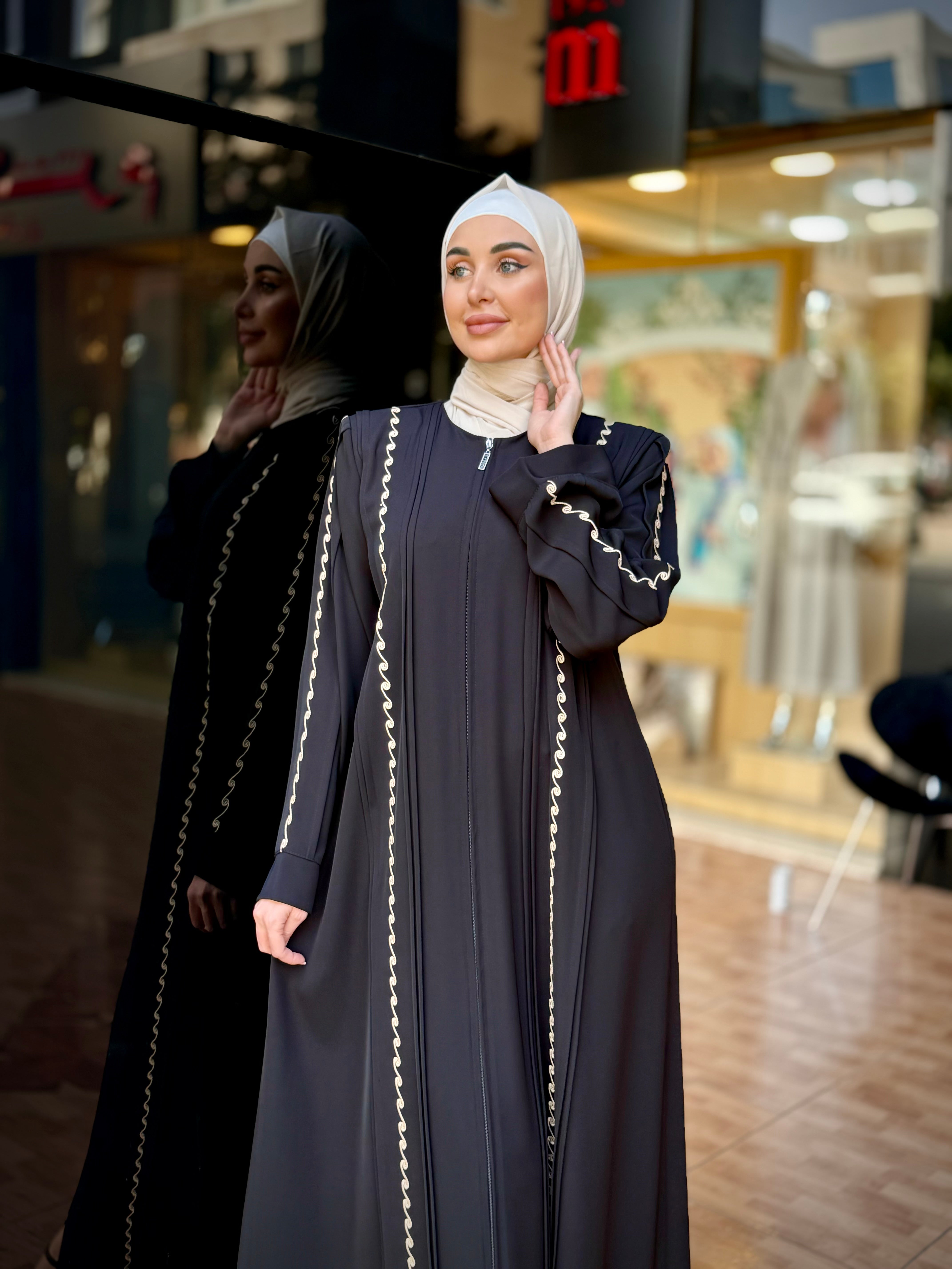 Beaded abaya discount