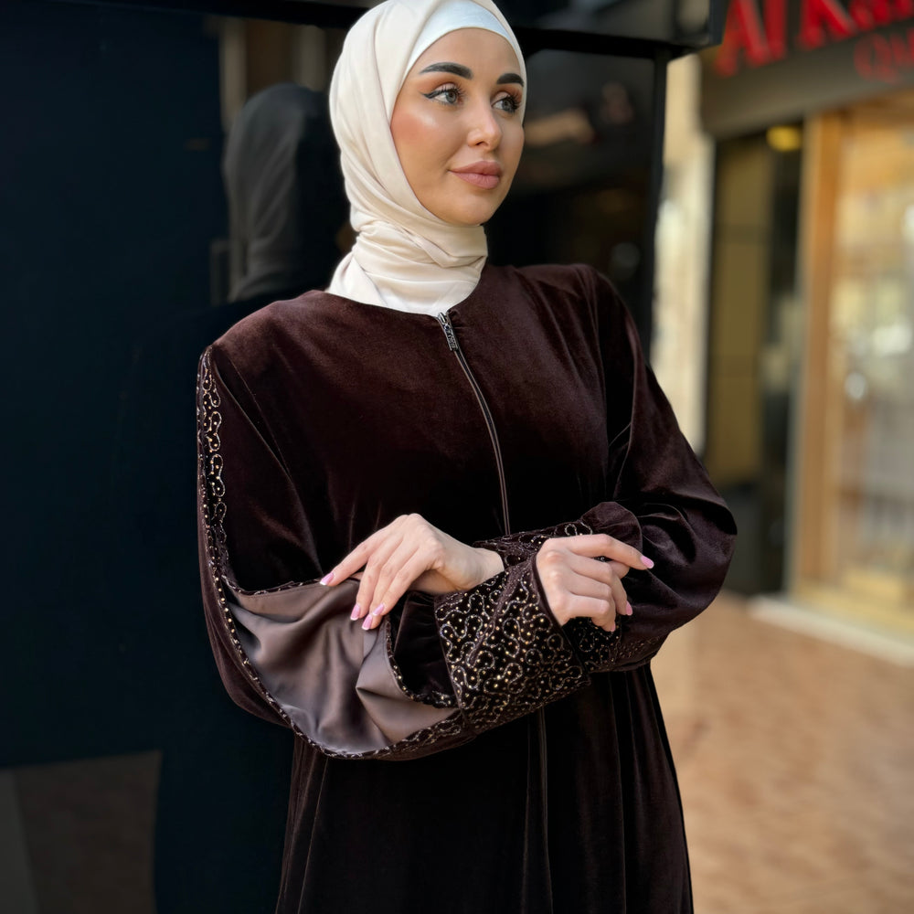 Elegant Velvet Abaya