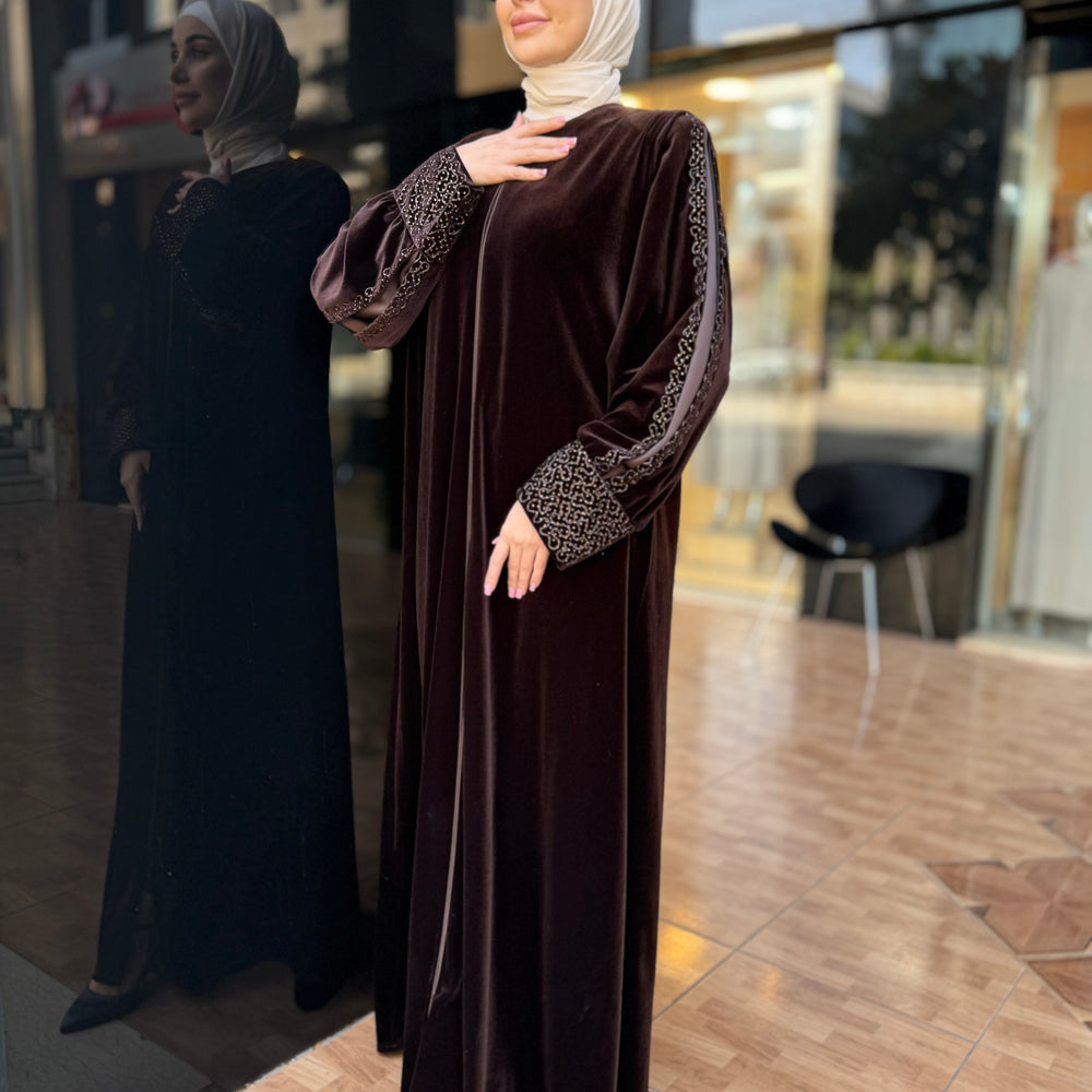 Elegant Velvet Abaya