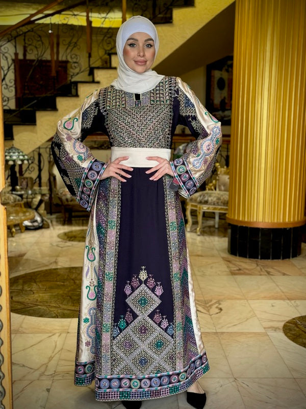 Elegant Embroidered Kaftan from Jordan