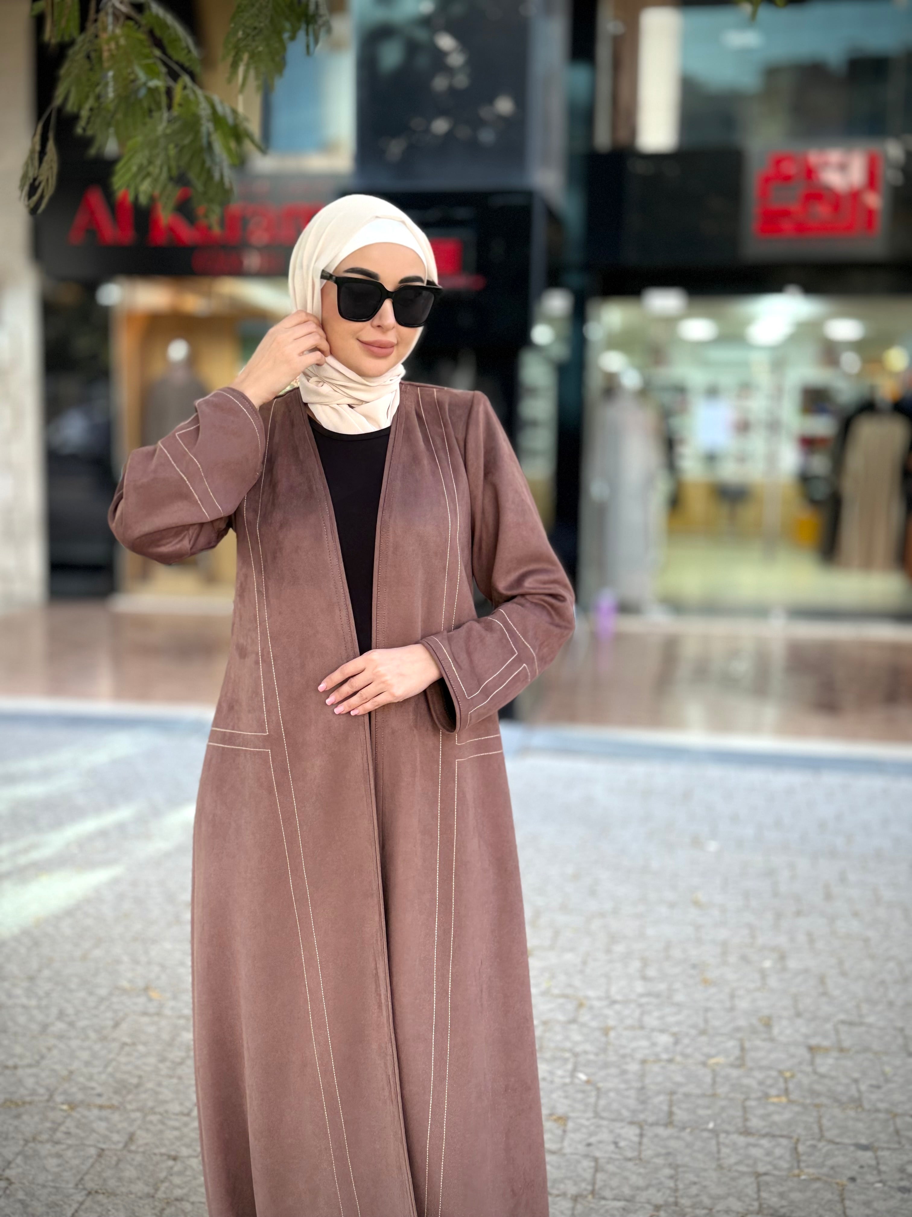 Trendy Suede Cardigan – Al Karam Qadri