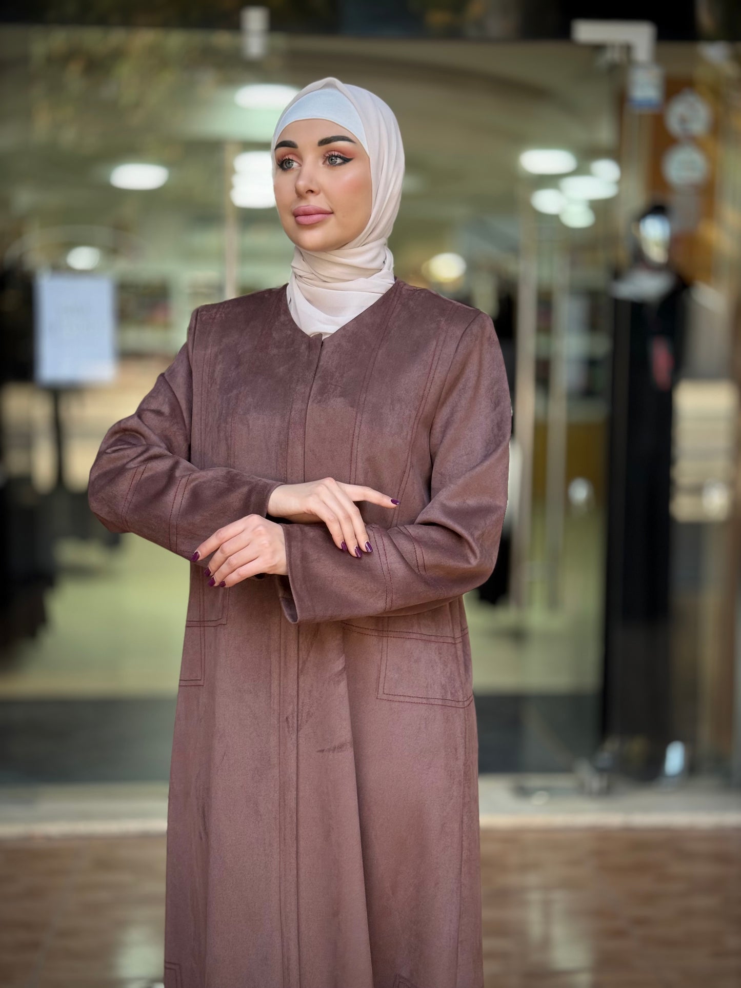 Unique Suede Abaya