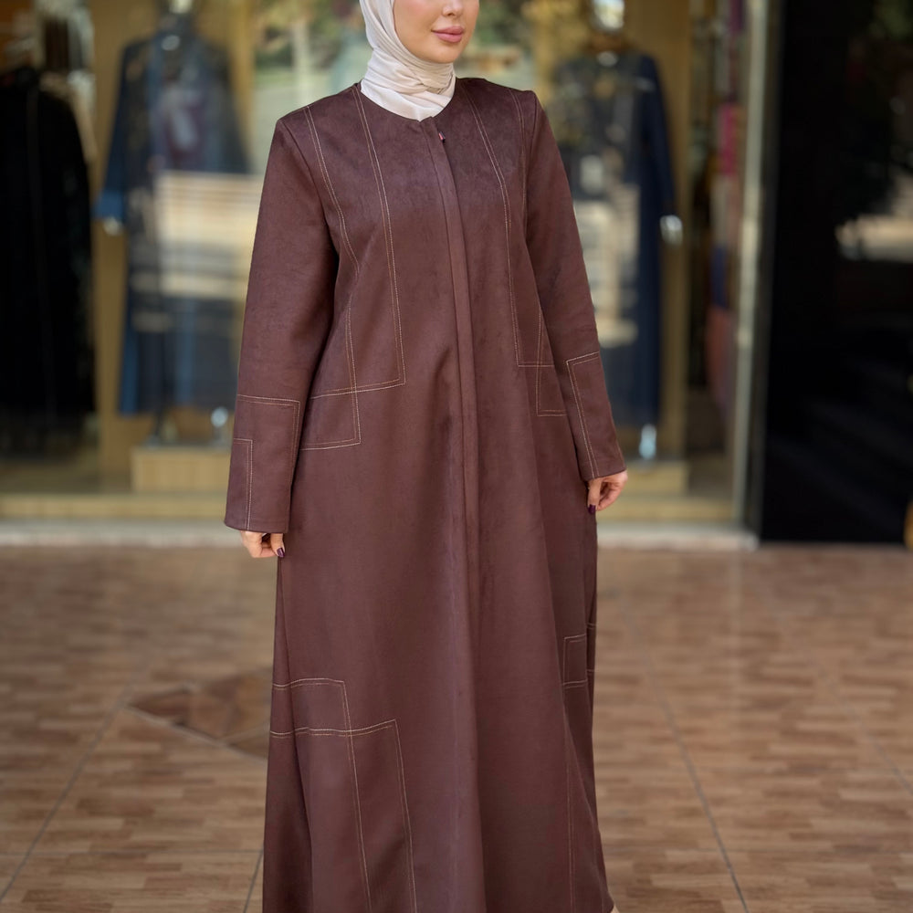 
                      
                        Unique Suede Abaya
                      
                    