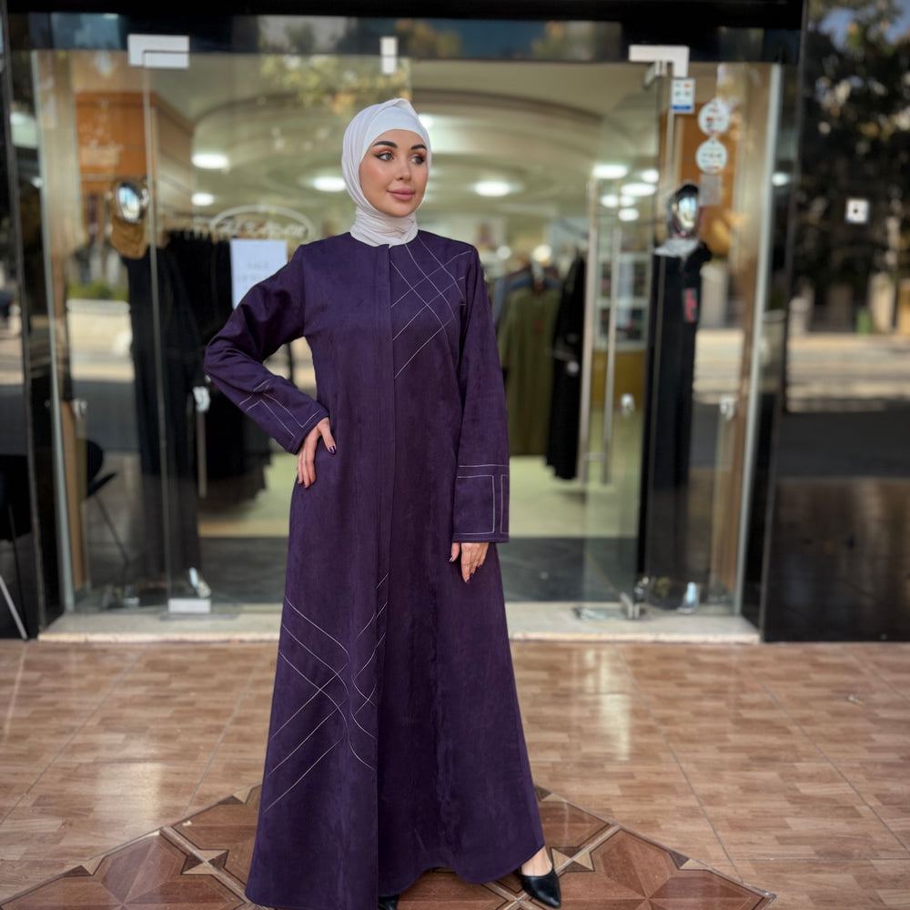 
                      
                        Luxurious Suede Abaya
                      
                    