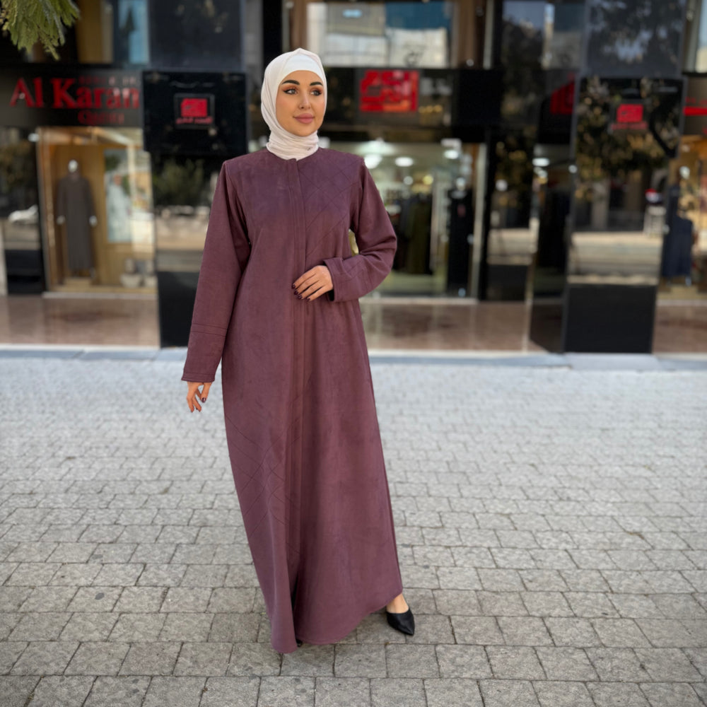 
                      
                        Luxurious Suede Abaya
                      
                    