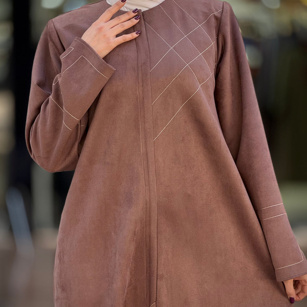 
                      
                        Luxurious Suede Abaya
                      
                    