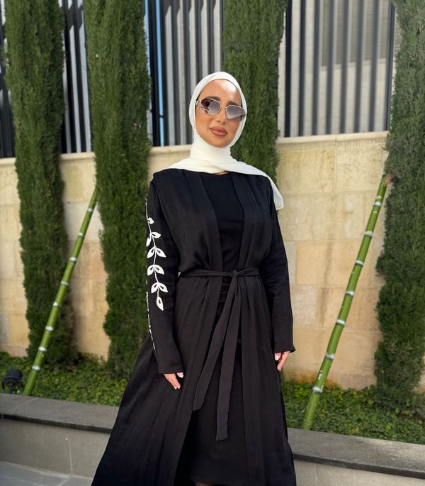 
                  
                    Black Embroidered Elegant Open Abaya
                  
                