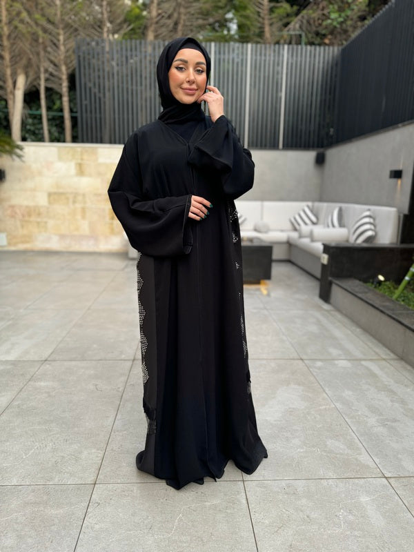 
                  
                    Black Abaya with Dual-Sided Embroidery
                  
                