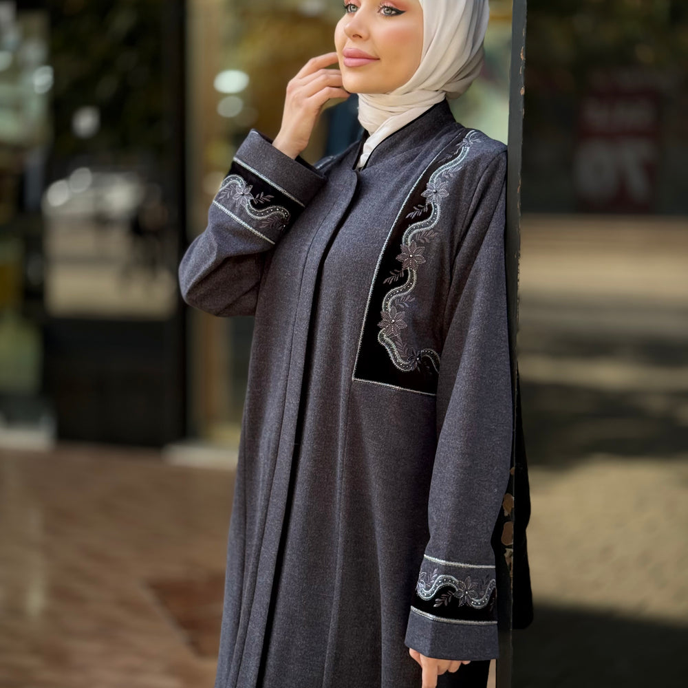 
                      
                        luxurious Woolen Abaya With Embroidery
                      
                    