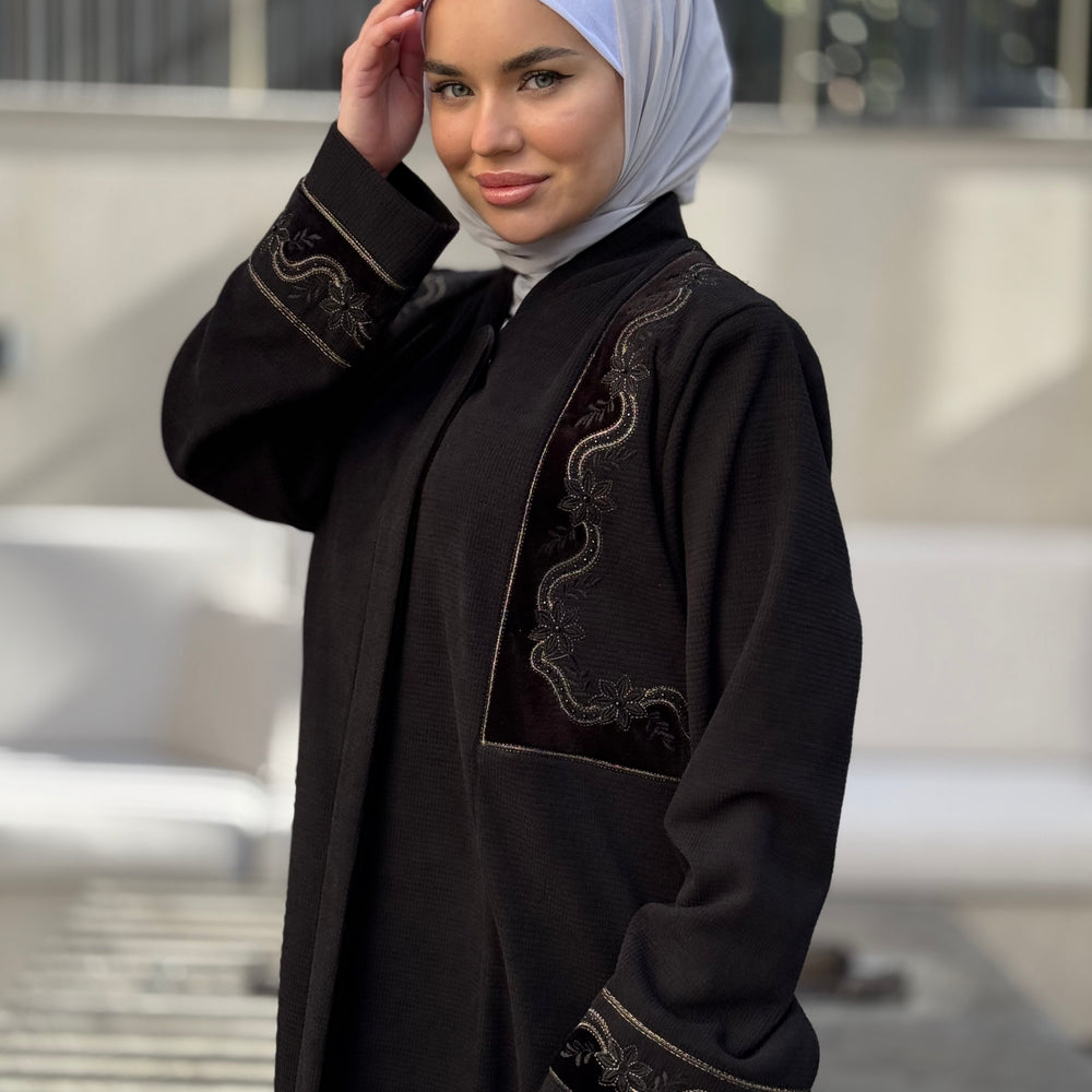 
                      
                        luxurious Woolen Abaya With Embroidery
                      
                    