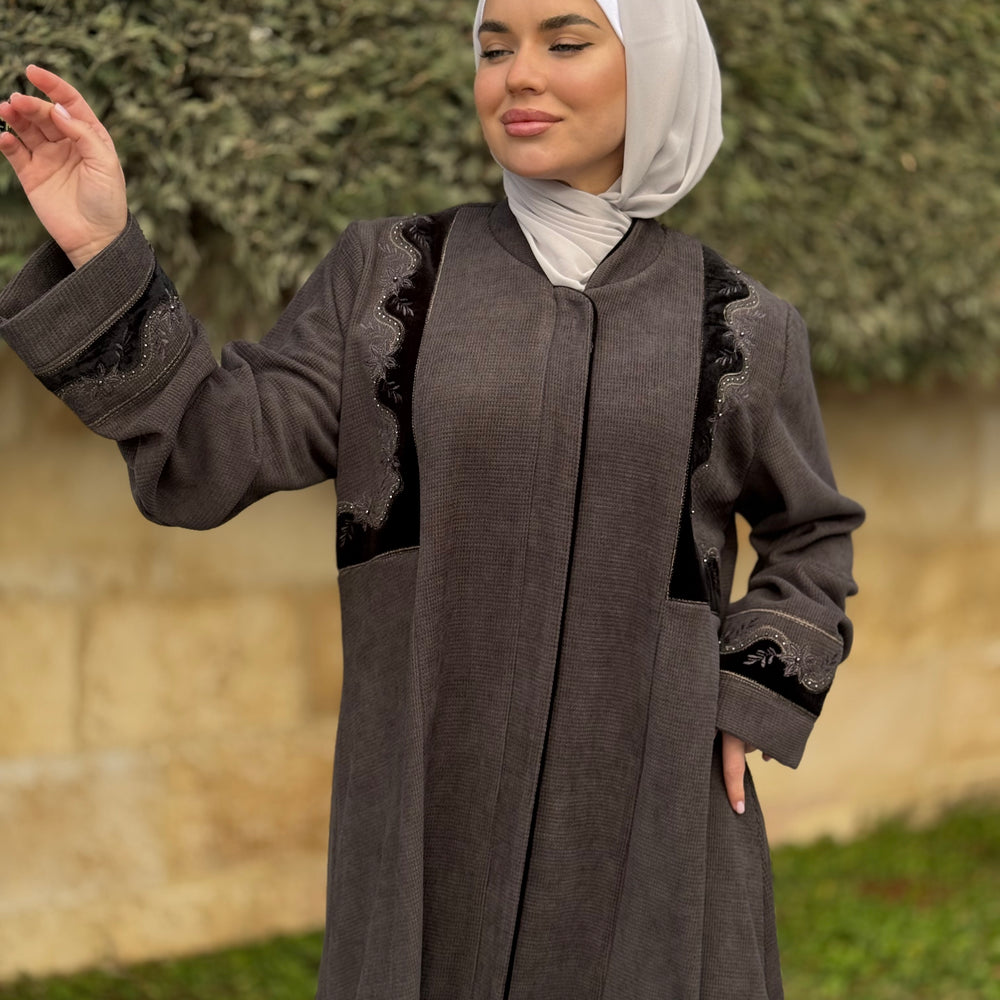 
                      
                        luxurious Woolen Abaya With Embroidery
                      
                    