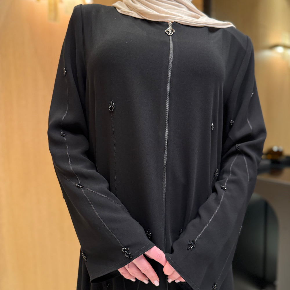 
                      
                        Luxurious Black Abaya with Elegant Embroidery
                      
                    