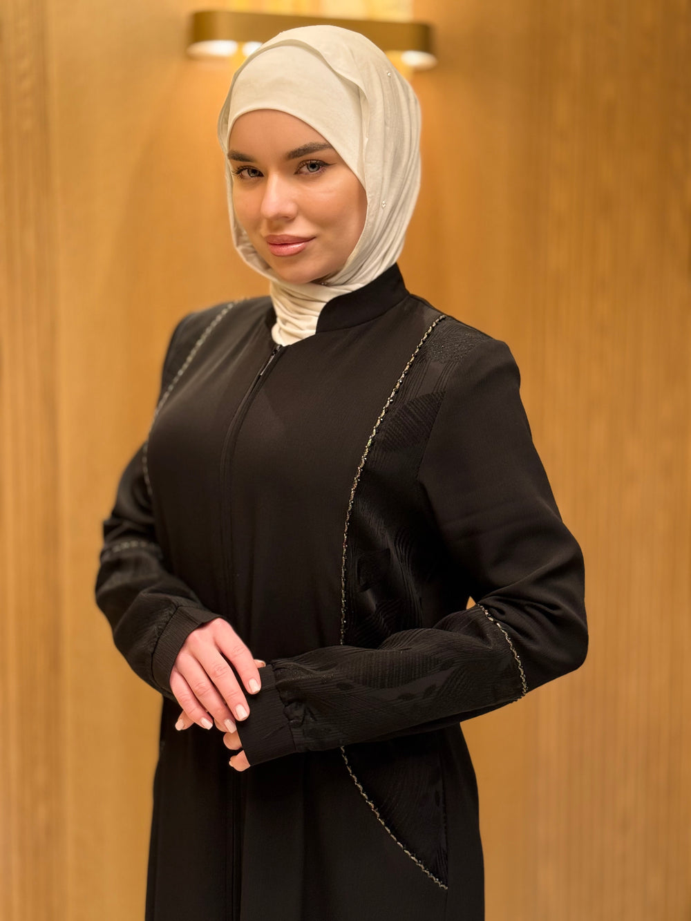 Unique Black Abaya With Embroidery