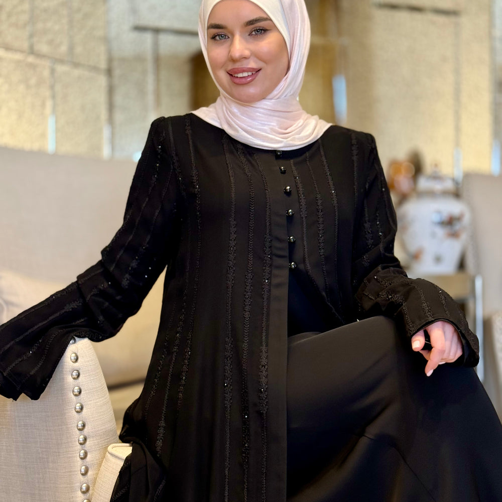 
                      
                        Two Layered Emroidered Elegant Abaya
                      
                    