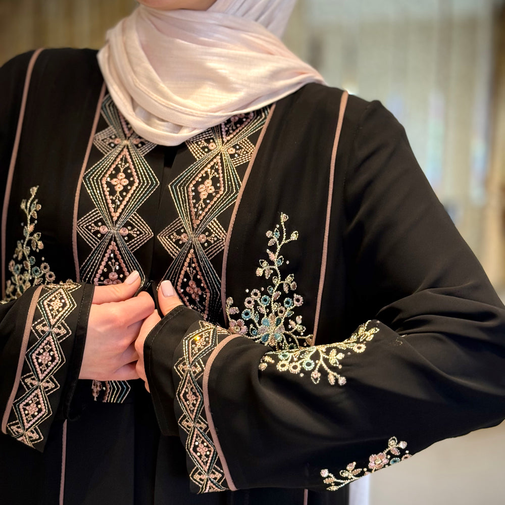 Embroidered Two Layered Luxurious Abaya