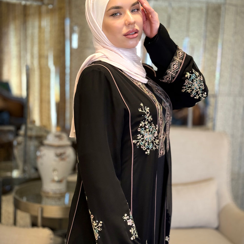 
                      
                        Embroidered Two Layered Luxurious Abaya
                      
                    