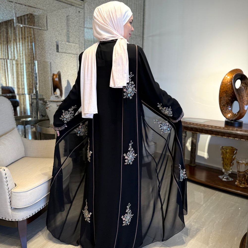 
                      
                        Embroidered Two Layered Luxurious Abaya
                      
                    