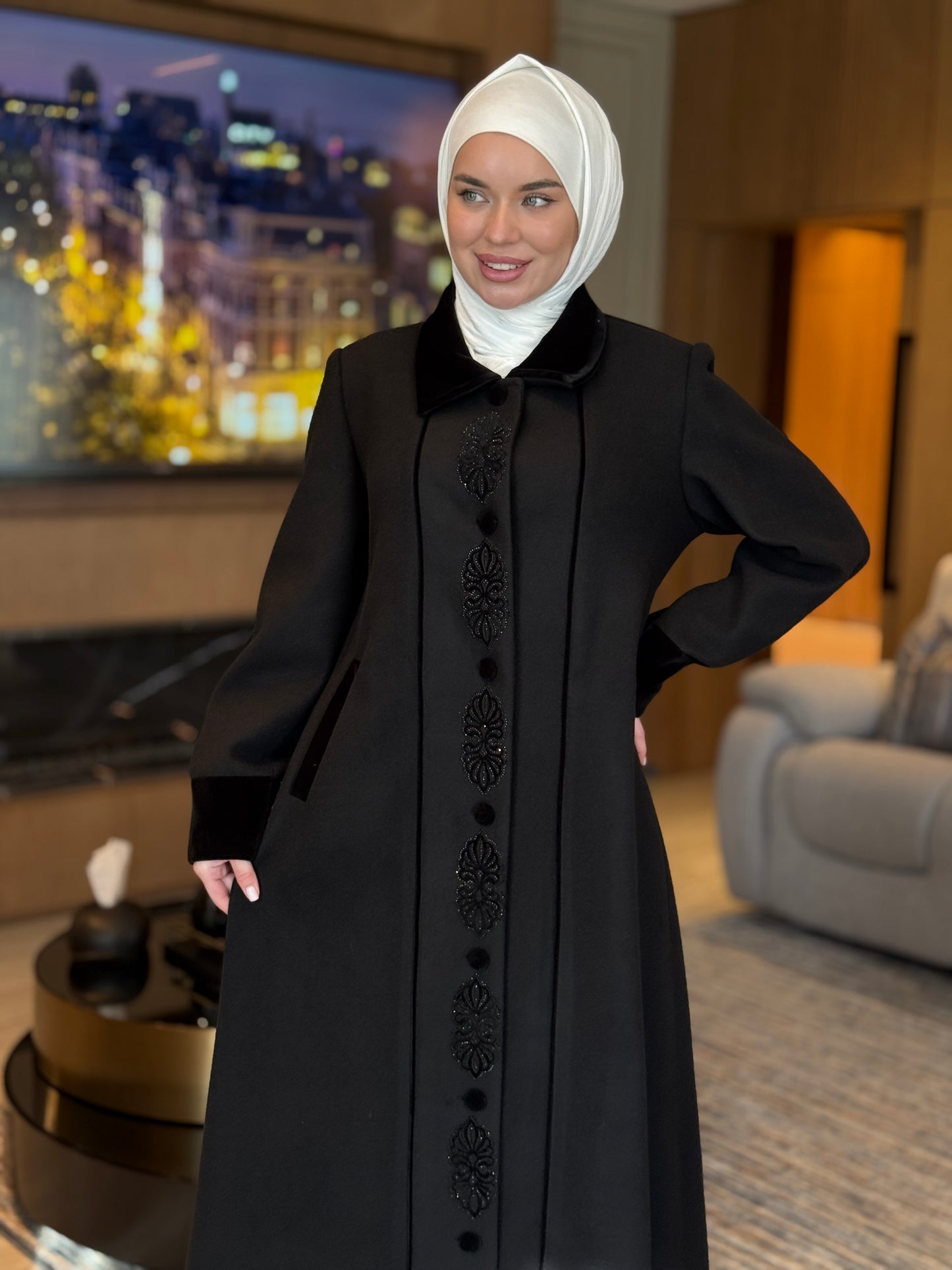 Elegant Jilbab With Embroidered Details