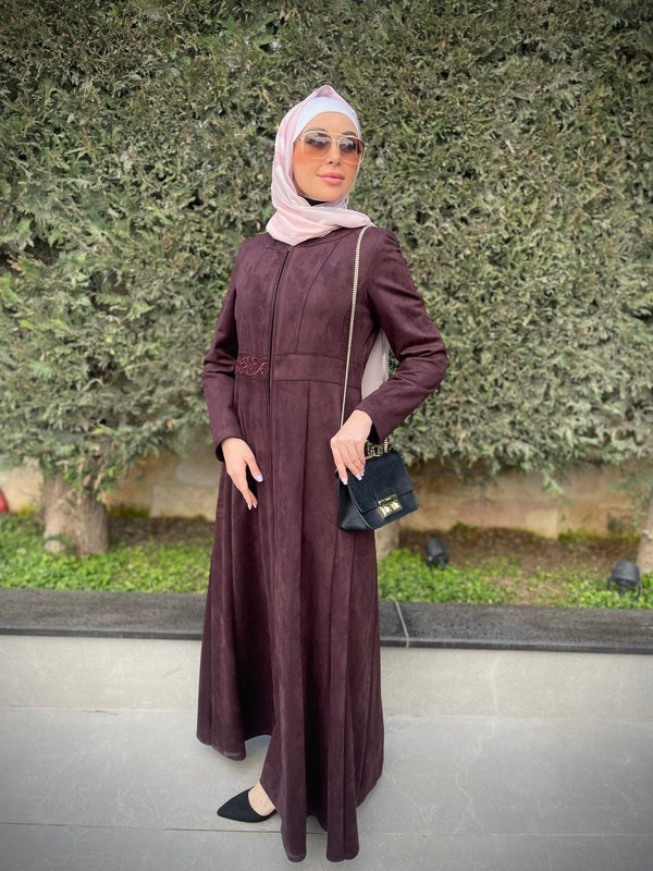 
                  
                    Classy Embroidered Suede Jilbab
                  
                