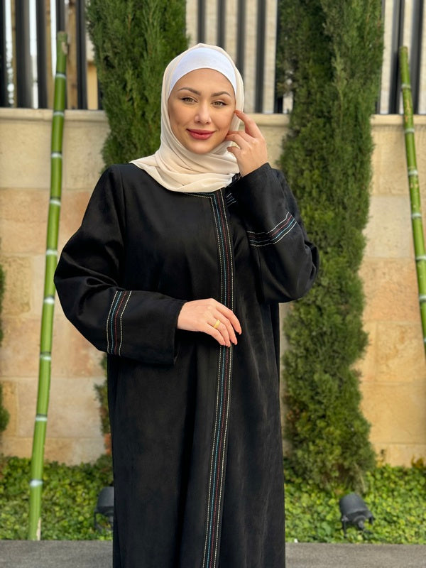 
                  
                    Winter Elegance Suede Abaya
                  
                