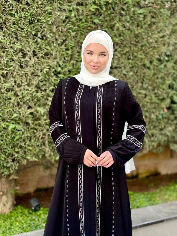 
                  
                    Practical Abaya with Sleeve Embroidery
                  
                