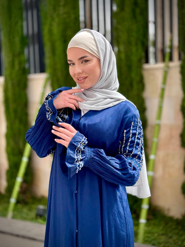 
                  
                    Beaded and Embroidered Open Abaya Cardigan
                  
                