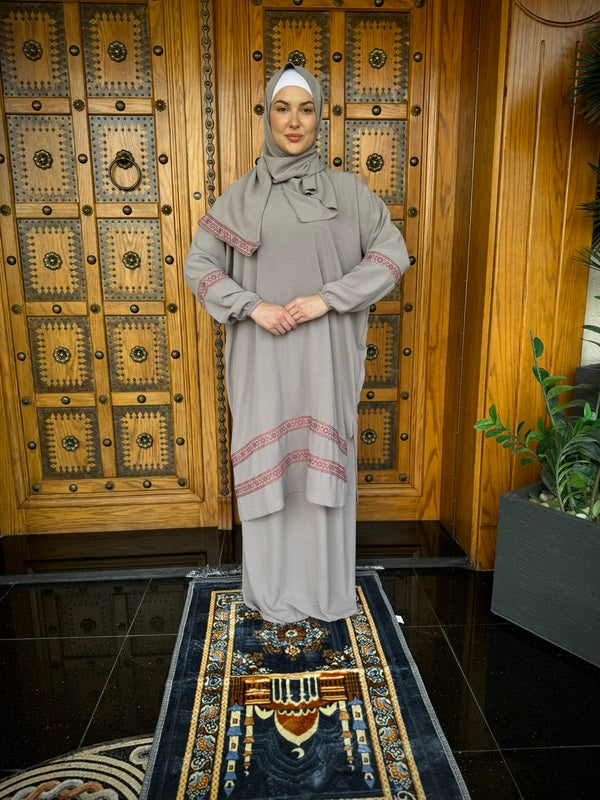 
                  
                    Top and Skirt Prayer Set with Attached Scarf
                  
                