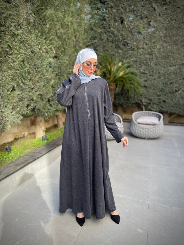 
                      
                        Elegant Winter Wool with Embroidery Abaya
                      
                    