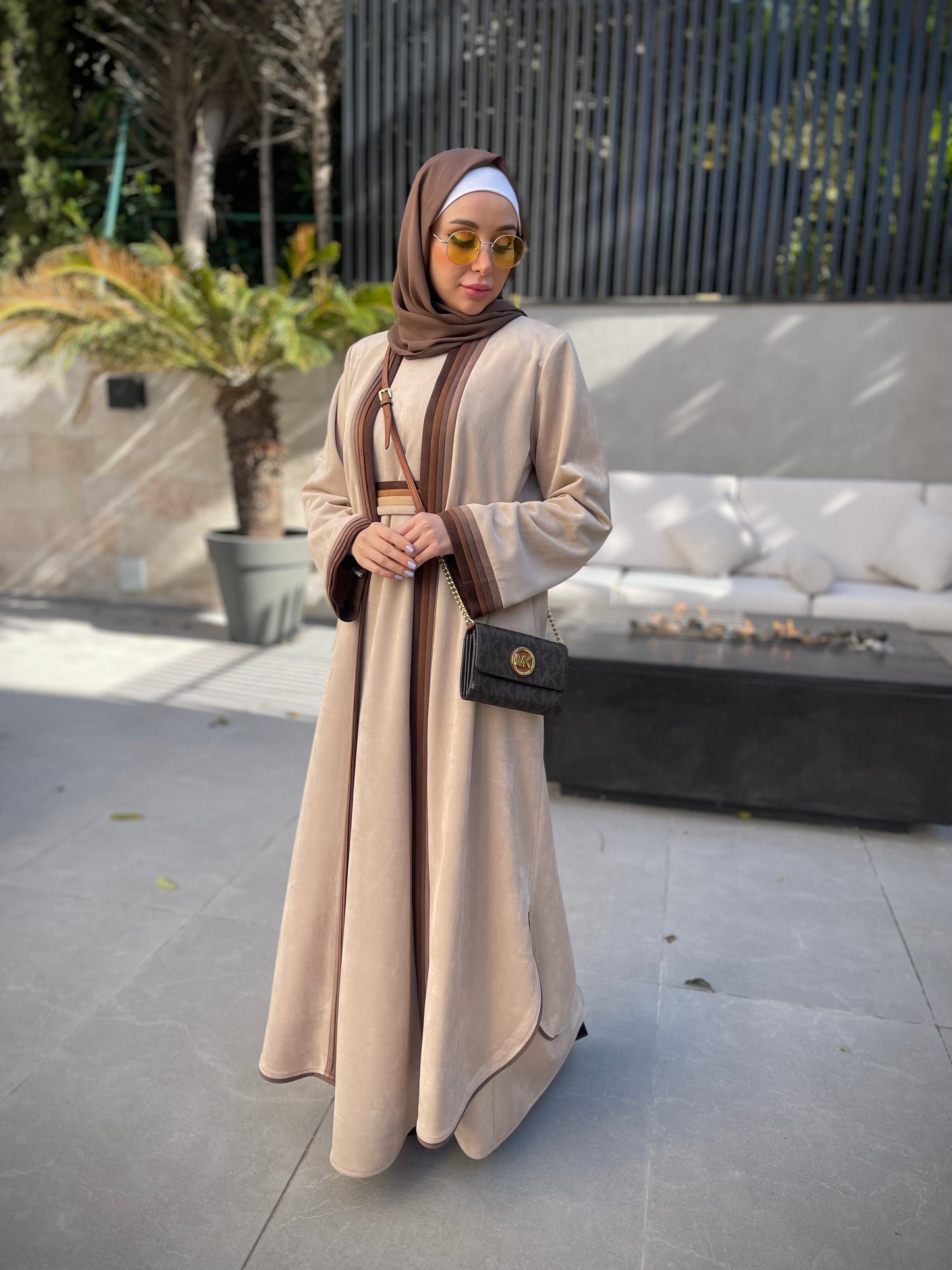 winter abaya dress Muslim Women Winter Fall Cotton-Blend Classic Open Abaya Dress Urgarment