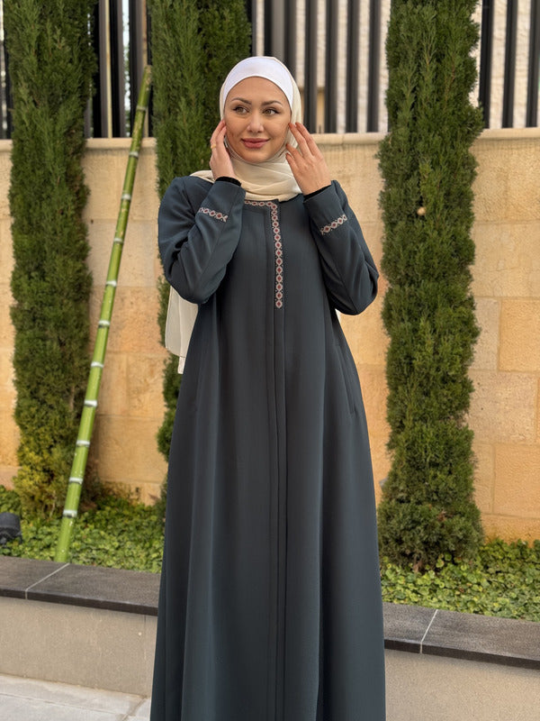 
                  
                    Chic Embroidered Jilbab with Front Button Closure
                  
                