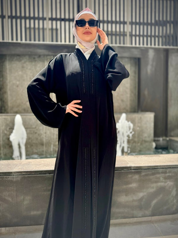 
                      
                        Black Simple and Practical Abaya
                      
                    