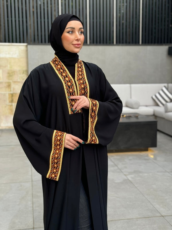 
                  
                    Black Abaya with Front and Sleeve Embroidery
                  
                