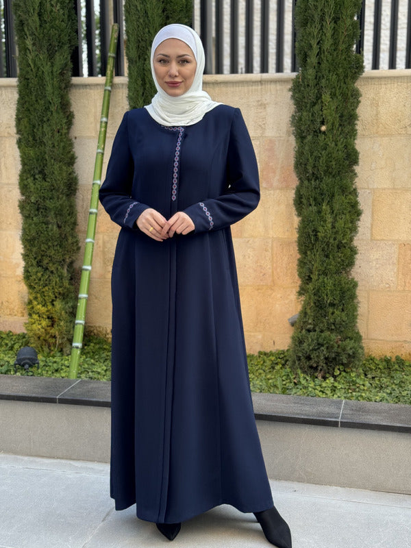 
                  
                    Chic Embroidered Jilbab with Front Button Closure
                  
                