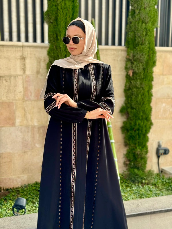 
                  
                    Practical Abaya with Sleeve Embroidery
                  
                