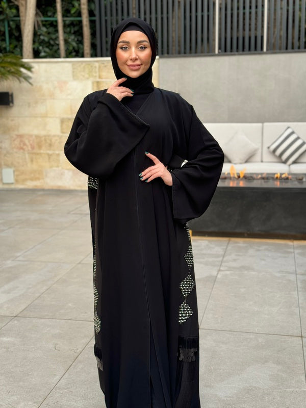 
                  
                    Black Abaya with Dual-Sided Embroidery
                  
                