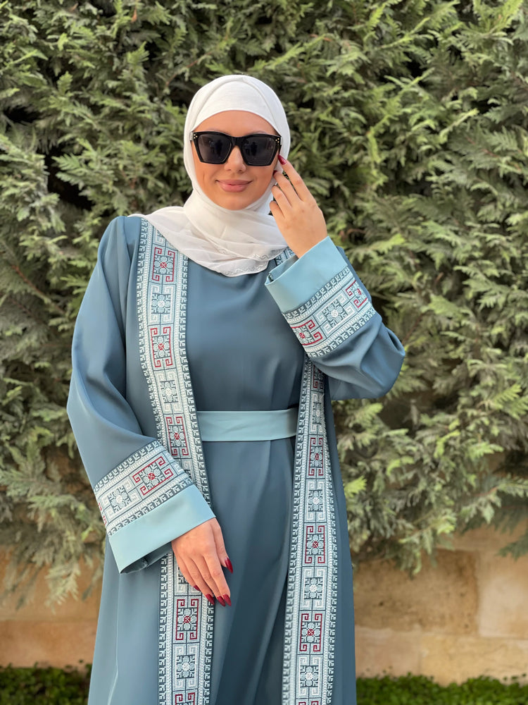 
                  
                    Colorful Embroidered Abaya Set
                  
                