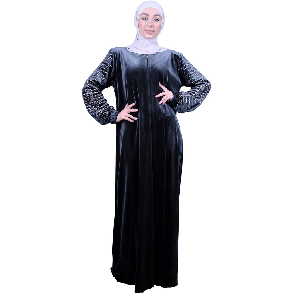 
                  
                    Detailed Velvet Abaya
                  
                