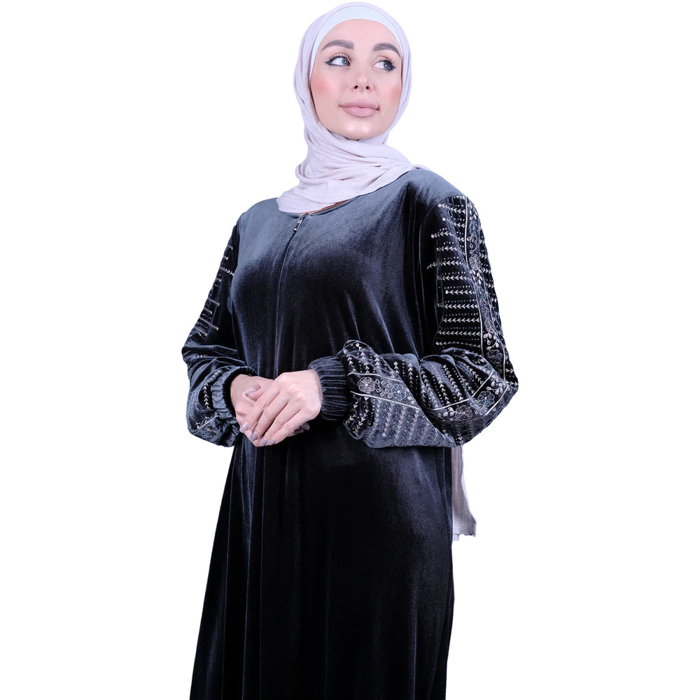 
                  
                    Detailed Velvet Abaya
                  
                