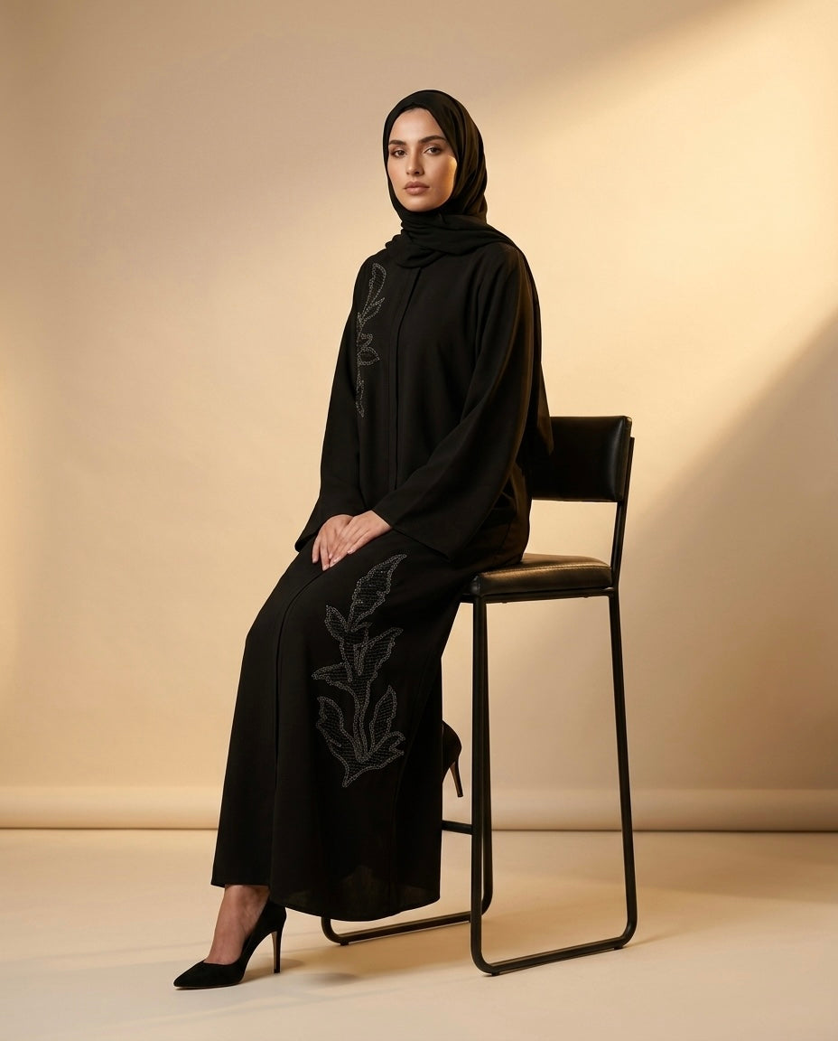 abaya dresses for women Inner Dress - FARES - Navy Blue - Twisted Design Nida.CARE Elegant Abaya Dresses for Women