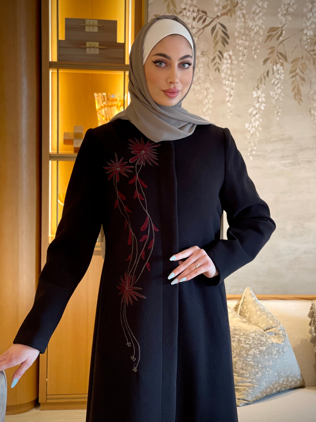 Elegant Wool Jilbab With Embroidery Al Karam Qadri elegant-wool-jilbab-with-embroidery-al-karam-qadri