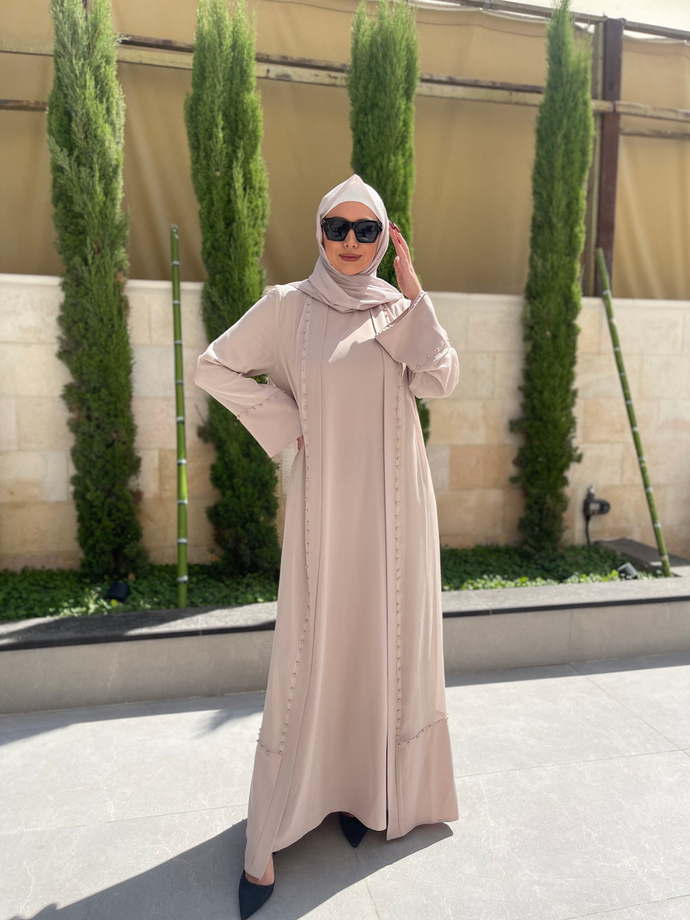 Colorful Two-Piece Abaya Set - A Symphony of Elegance and Versatility