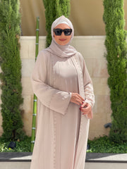 Colorful Two-Piece Abaya Set - A Symphony of Elegance and Versatility