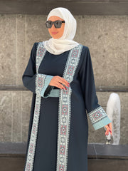 Colorful Embroidered Abaya Set