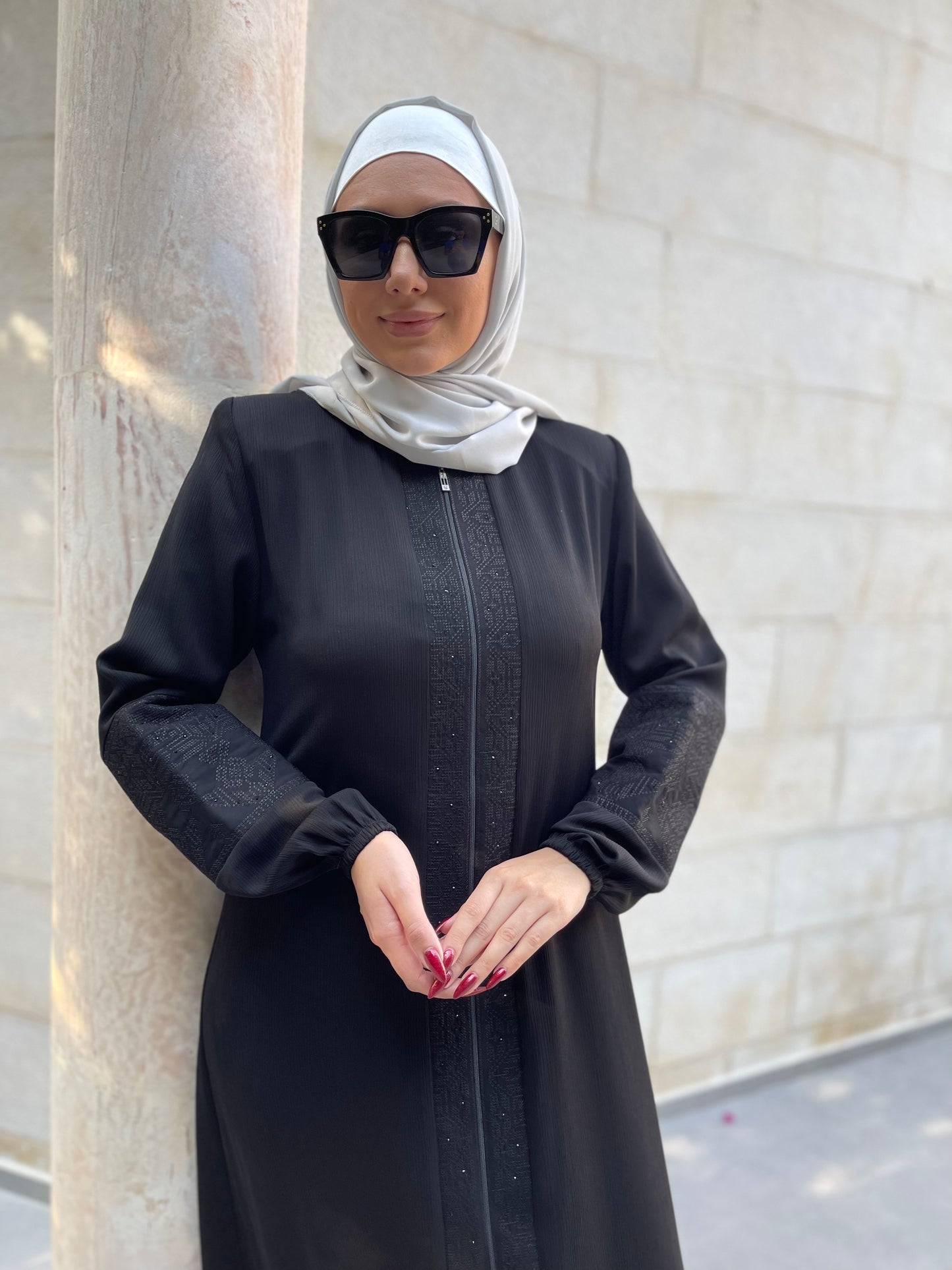 
                  
                    Black Embroidered Elegance Abaya
                  
                